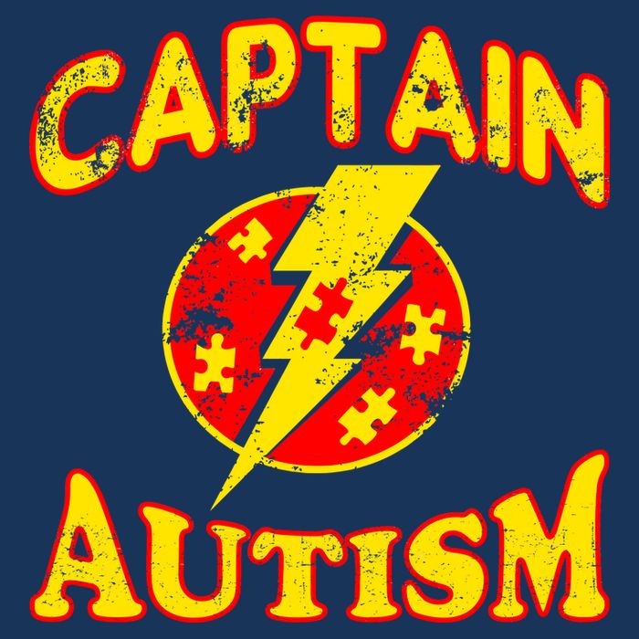 Captain Autism Superhero Logo Tall T-Shirt