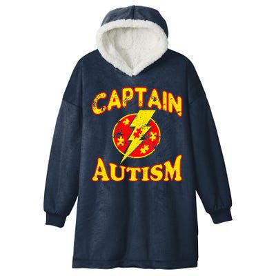 Captain Autism Superhero Logo Hooded Wearable Blanket