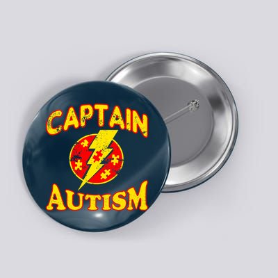 Captain Autism Superhero Logo Button