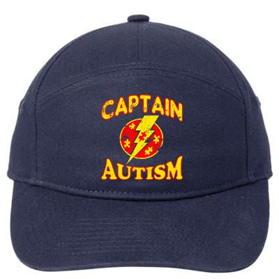 Captain Autism Superhero Logo 7-Panel Snapback Hat