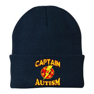 Captain Autism Superhero Logo Knit Cap Winter Beanie