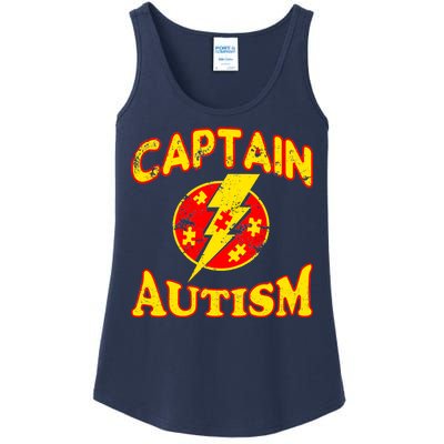 Captain Autism Superhero Logo Ladies Essential Tank