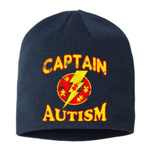 Captain Autism Superhero Logo Sustainable Beanie