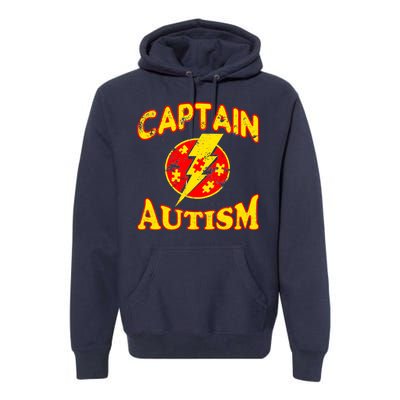 Captain Autism Superhero Logo Premium Hoodie