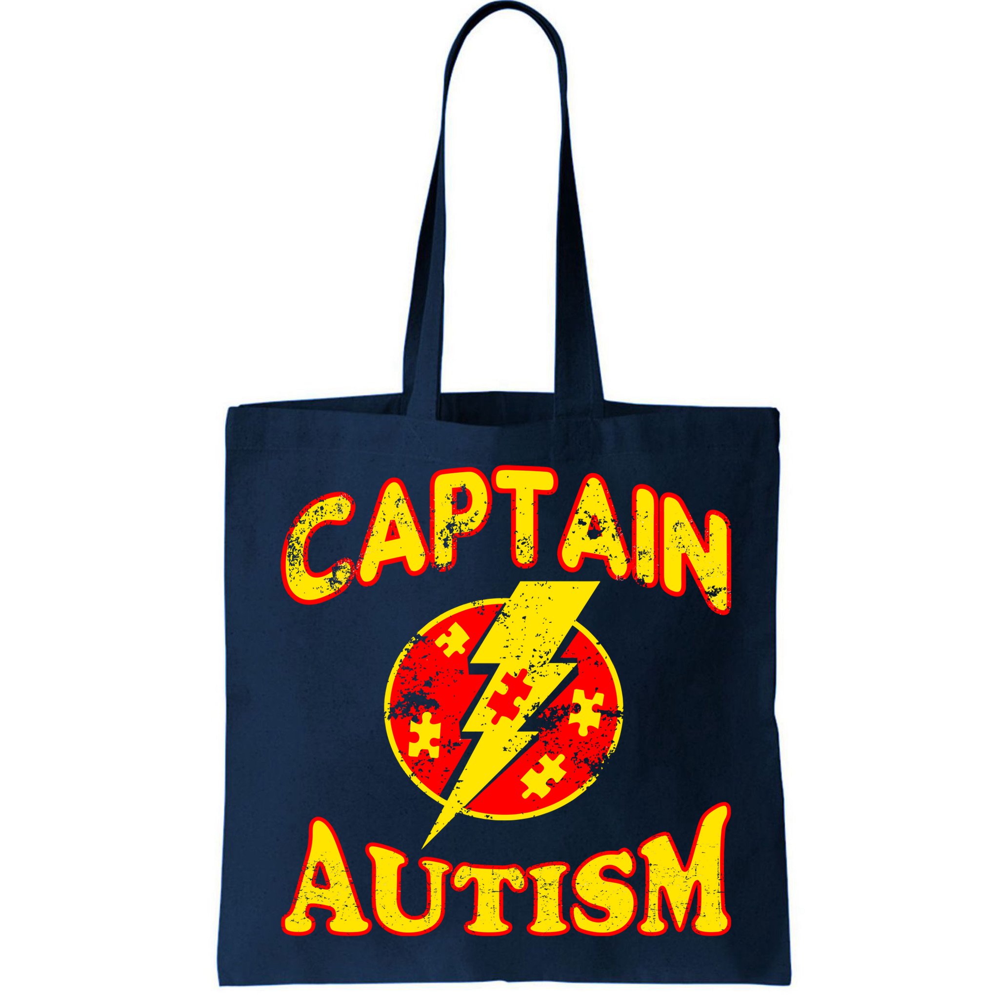 Captain Autism Superhero Logo Bag