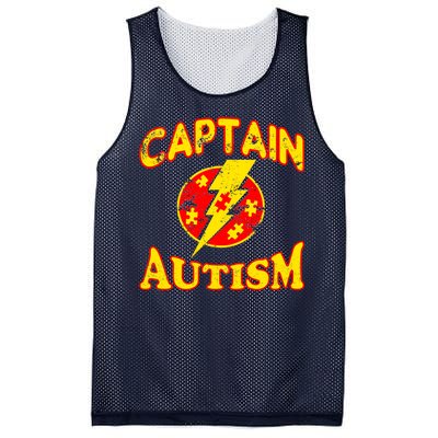 Captain Autism Superhero Logo Mesh Reversible Basketball Jersey Tank