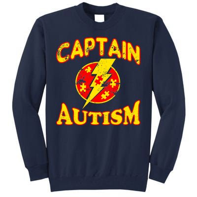 Captain Autism Superhero Logo Tall Sweatshirt