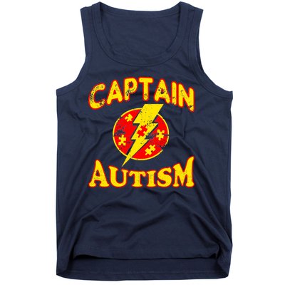 Captain Autism Superhero Logo Tank Top