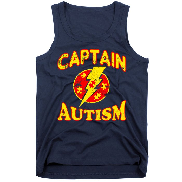 Captain Autism Superhero Logo Tank Top
