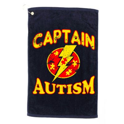 Captain Autism Superhero Logo Golf Towel