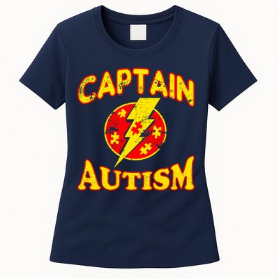 Captain Autism Superhero Logo Womens T-Shirt