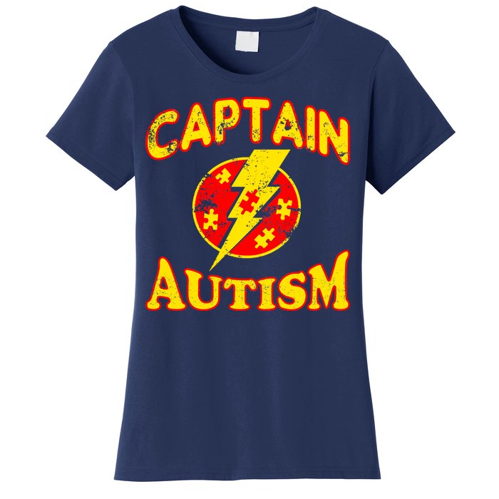 Captain Autism Superhero Logo Women's T-Shirt