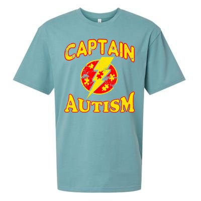 Captain Autism Superhero Logo Sueded Cloud Jersey T-Shirt