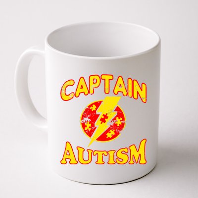 Captain Autism Superhero Logo Coffee Mug