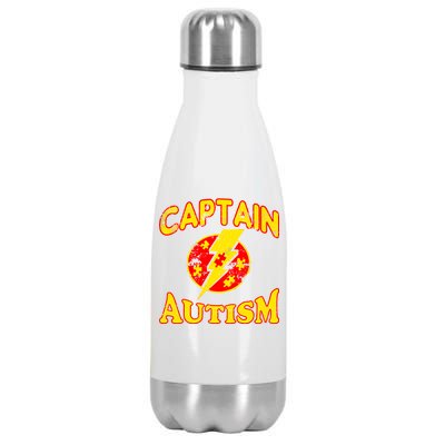 Captain Autism Superhero Logo Stainless Steel Insulated Water Bottle