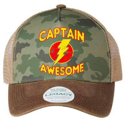 Captain Awesome Comic Logo Legacy Tie Dye Trucker Hat