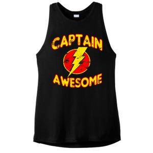 Captain Awesome Comic Logo Ladies PosiCharge Tri-Blend Wicking Tank