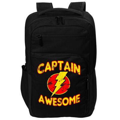 Captain Awesome Comic Logo Impact Tech Backpack