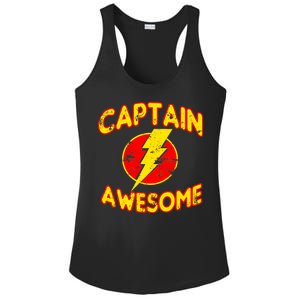 Captain Awesome Comic Logo Ladies PosiCharge Competitor Racerback Tank