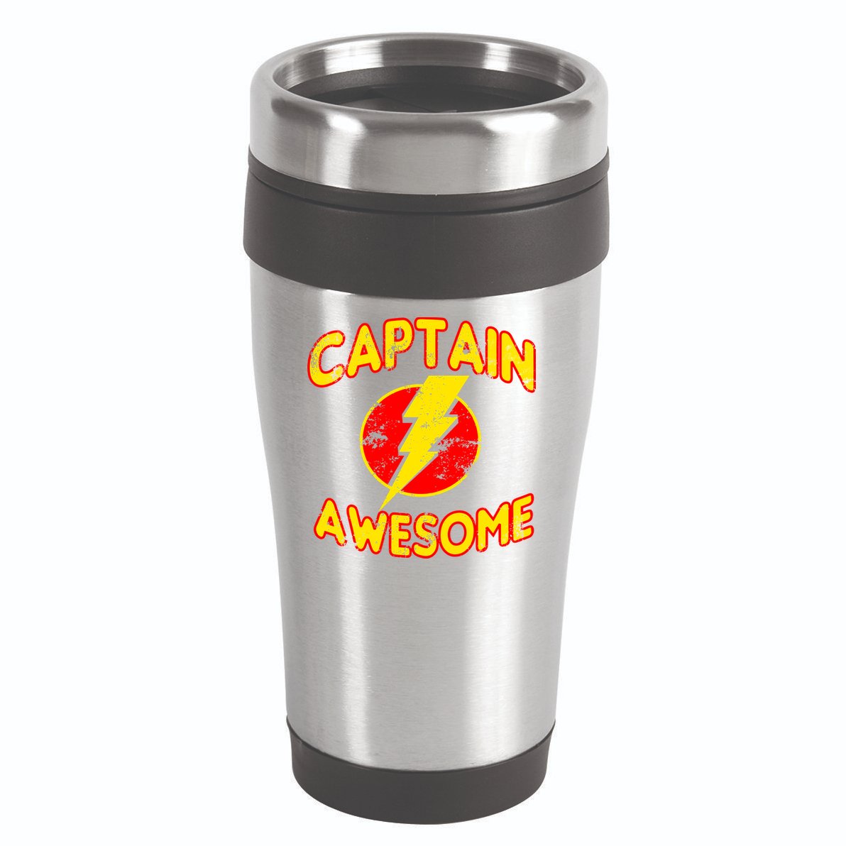 Captain Awesome Comic Logo 16oz Travel Tumbler