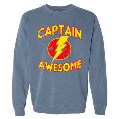 Captain Awesome Comic Logo Garment-Dyed Sweatshirt