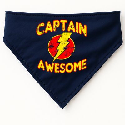 Captain Awesome Comic Logo USA-Made Doggie Bandana