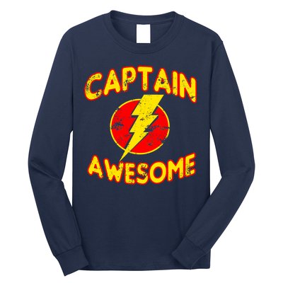 Captain Awesome Comic Logo Long Sleeve Shirt