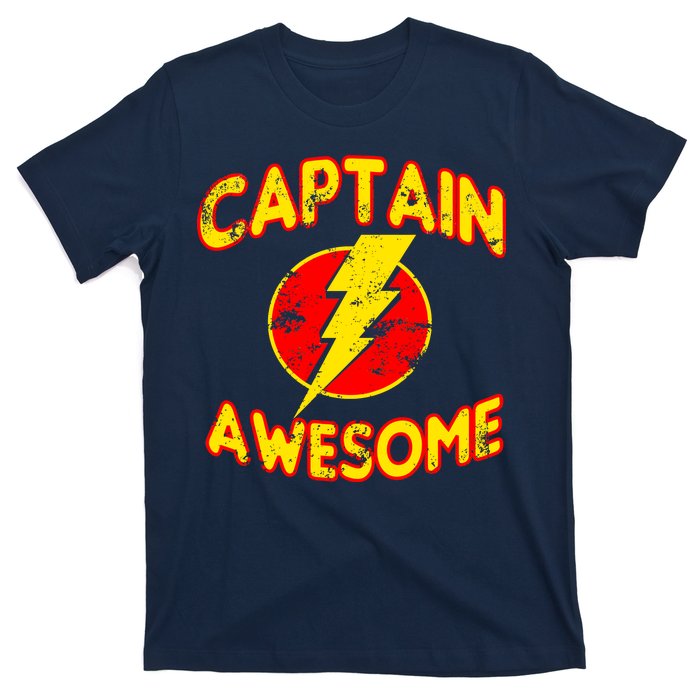 Captain Awesome Comic Logo T-Shirt