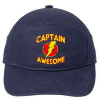 Captain Awesome Comic Logo 7-Panel Snapback Hat