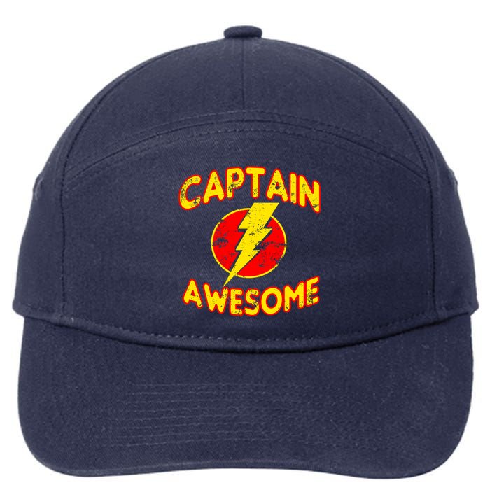 Captain Awesome Comic Logo 7-Panel Snapback Hat