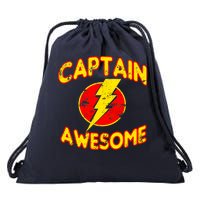 Captain Awesome Comic Logo Drawstring Bag