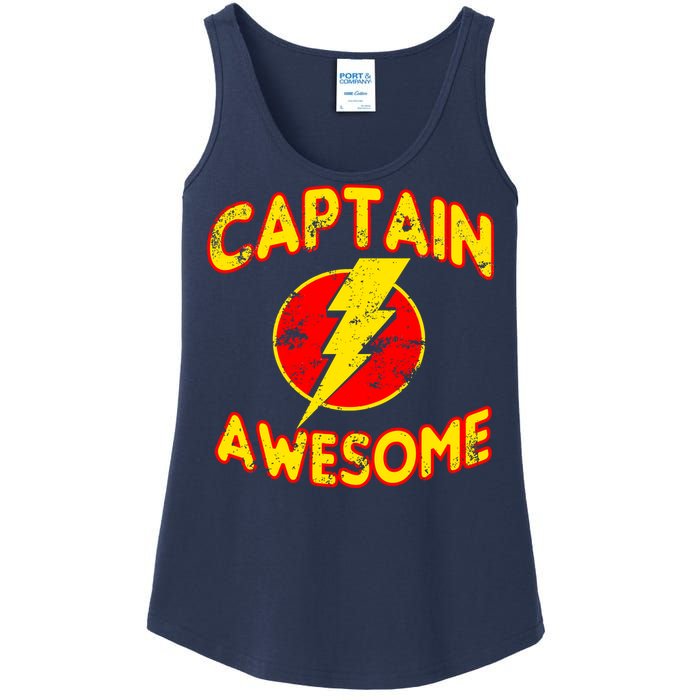 Captain Awesome Comic Logo Ladies Essential Tank