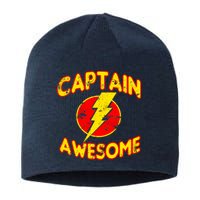 Captain Awesome Comic Logo Sustainable Beanie