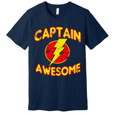 Captain Awesome Comic Logo Premium T-Shirt