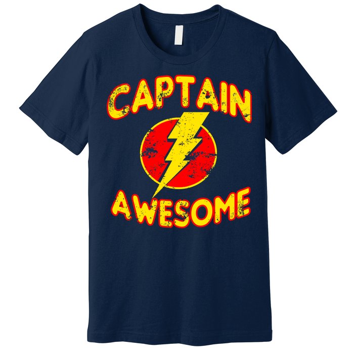 Captain Awesome Comic Logo Premium T-Shirt