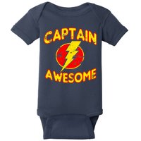 Captain Awesome Comic Logo Baby Bodysuit