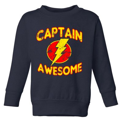 Captain Awesome Comic Logo Toddler Sweatshirt