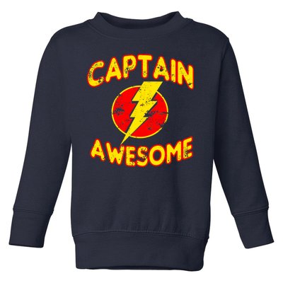 Captain Awesome Comic Logo Toddler Sweatshirt