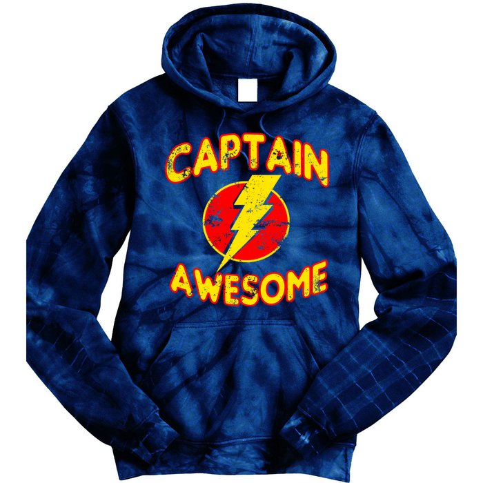 Captain Awesome Comic Logo Tie Dye Hoodie