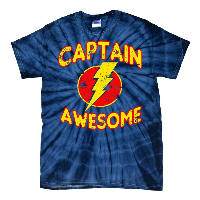 Captain Awesome Comic Logo Tie-Dye T-Shirt