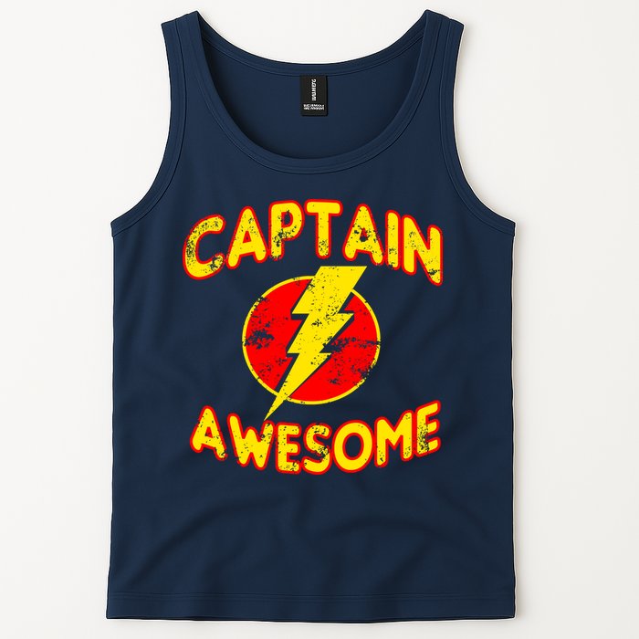 Captain Awesome Comic Logo Tank Top