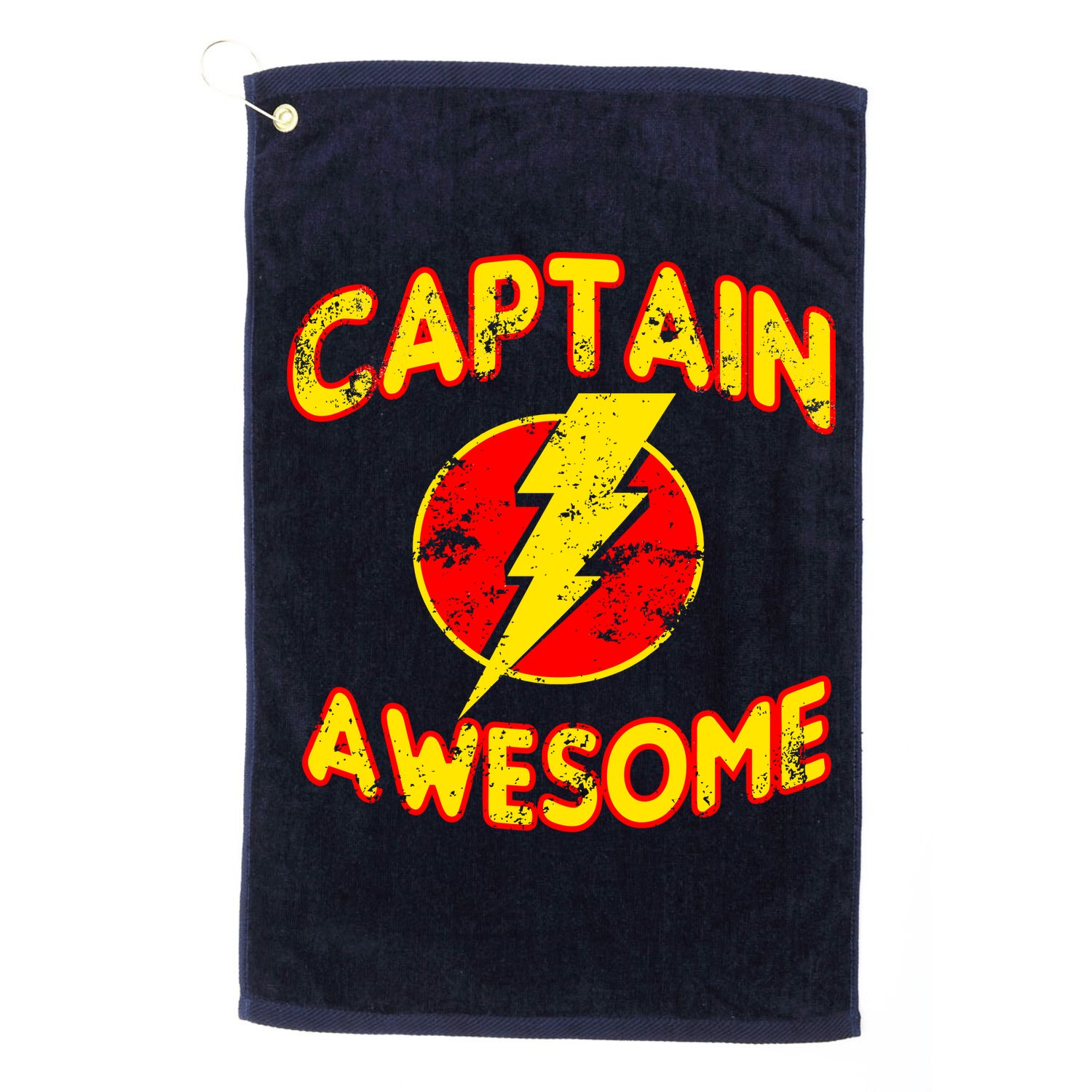 Captain Awesome Comic Logo Golf Towel