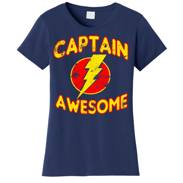 Captain Awesome Comic Logo Women's T-Shirt