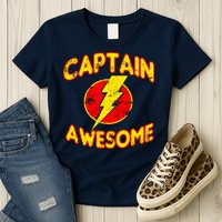 Captain Awesome Comic Logo Womens T-Shirt