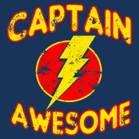 Captain Awesome Comic Logo Womens T-Shirt