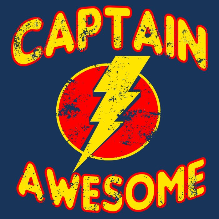 Captain Awesome Comic Logo Womens T-Shirt