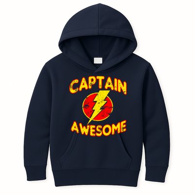Captain Awesome Comic Logo Kids Hoodie