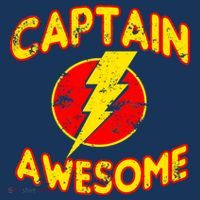 Captain Awesome Comic Logo Kids T-Shirt