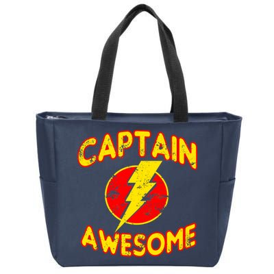 Captain Awesome Comic Logo Zip Tote Bag