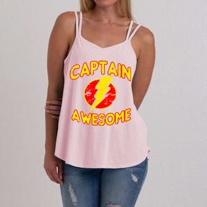 Captain Awesome Comic Logo Women's Strappy Tank